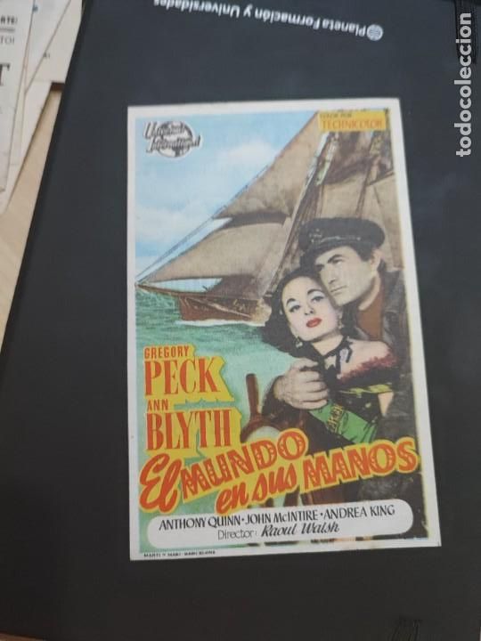 Cine: folleto de mano EL MUNDO EN SUS MANOS , Gregory Peck , 1953