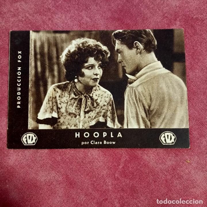  Flyers Publicitaires de films Anciens: P2 HOOPLA CLARA BOOW PROGRAMA DE CINE TARJETA Kiosco Alfonso