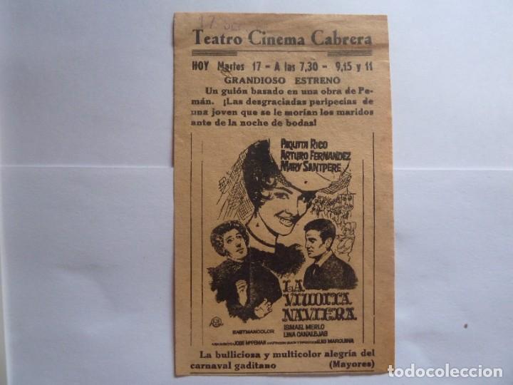 Cine: PROGRAMA LOCAL LA VIUDA NAVIERA - Foto 1