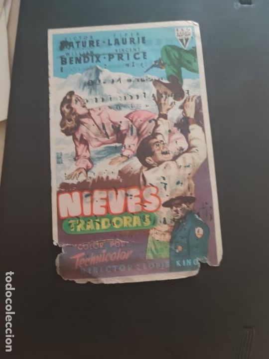 Kino: folleto de mano NIEVES TRAIDORAS , Victor Mature