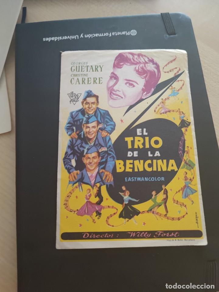  Flyers Publicitaires de films Anciens: folleto de mano EL TRIO DE LA BENCINA , Georges Guetary ,