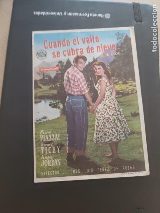 Kino: folleto de mano CUANDO EL VALLE SE CUBRA DE NIEVE , Maria Piazzai ,