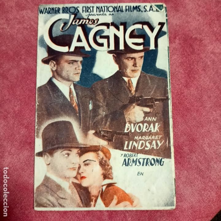 Cinema: P2 Contra el imperio del crimen. Folleto de mano. Doble con publicidad. James gagney