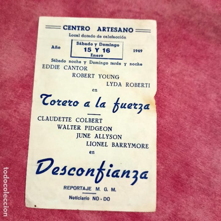 Cine: P2 PROGRAMA DE CINE - DESCONFIANZA - 1946 - - Foto 2
