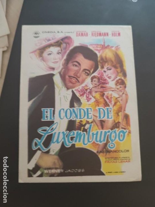  Flyers Publicitaires de films Anciens: folleto de mano EL CONDE DE LUXEMBURGO , Werner Jacobs ,