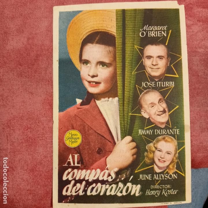  Flyers Publicitaires de films Anciens: P3 FOLLETO DE MANO DE LA PELICULA AL COMPAS DEL CORAZON