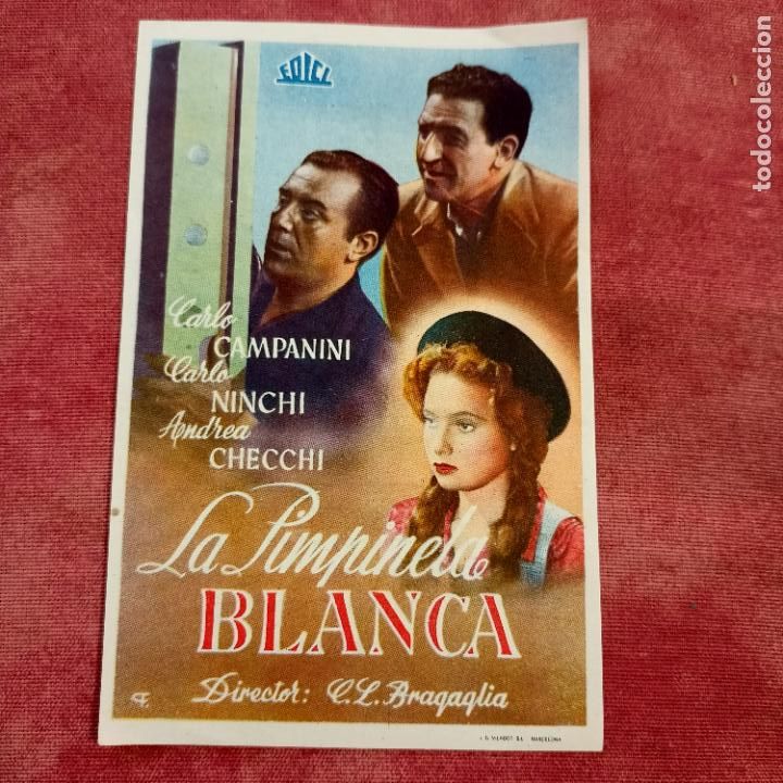  Flyers Publicitaires de films Anciens: P3 folleto de mano LA PIMPINELA BLANCA , Carlo Cmapanini ,