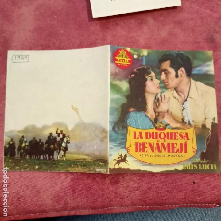 Cine: P2 Programa de mano d&iacute;ptico de la pel&iacute;cula LA DUQUESA DE BENAMEJI. - Foto 2