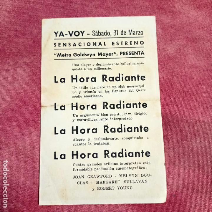 Cine: P3 Antiguo programa de cine La hora radiante. - Foto 2