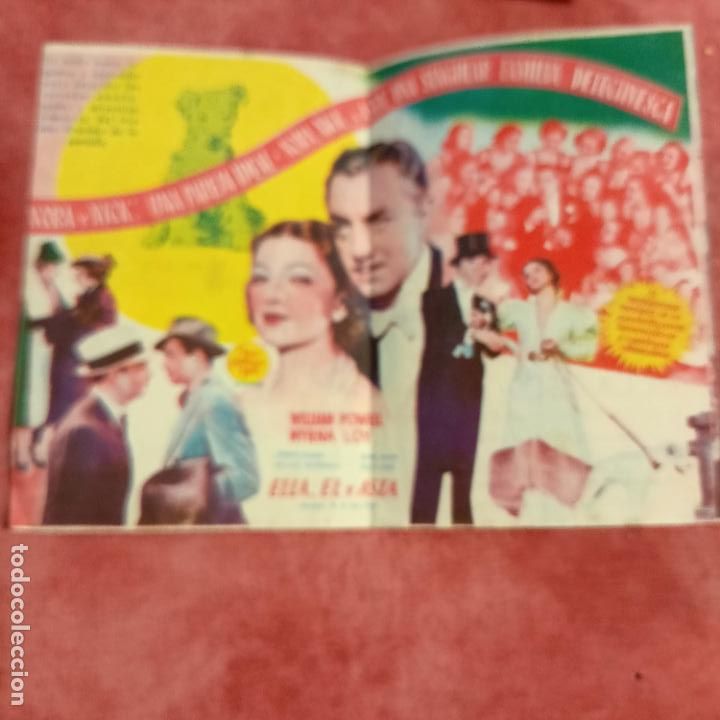 Cine: P3 ELLA EL Y ASTA. 1942. PROGRAMA DE CINE DOBLE COLOR ROJIZO. - Foto 3