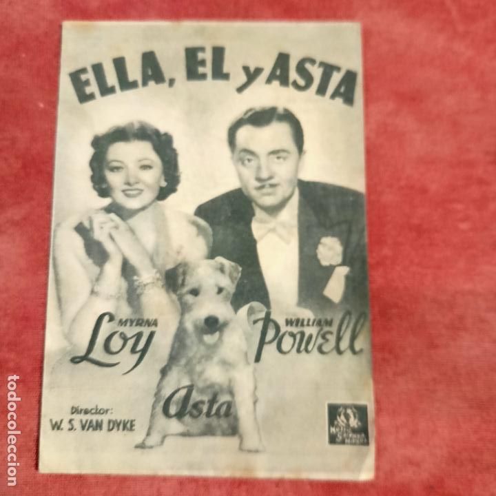 Cine: P3 ELLA EL Y ASTA. 1942. PROGRAMA DE CINE DOBLE COLOR ROJIZO. - Foto 1