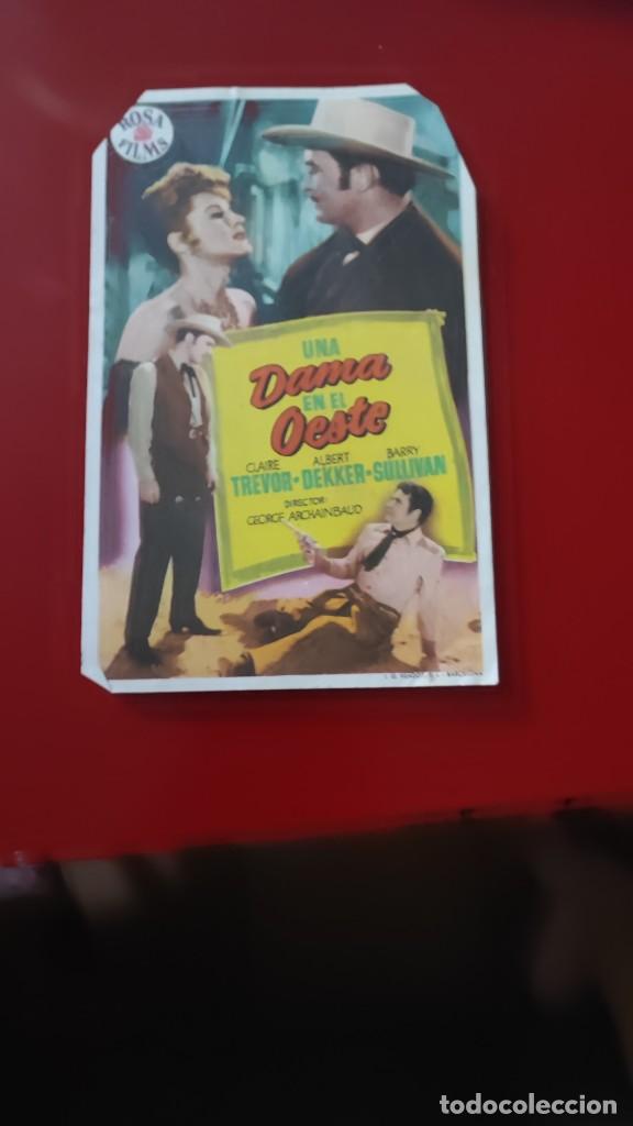 Foglietti di film di film antichi di cinema: folleto de mano UNA DAMA EN EL OESTE , Claire Trevor ,