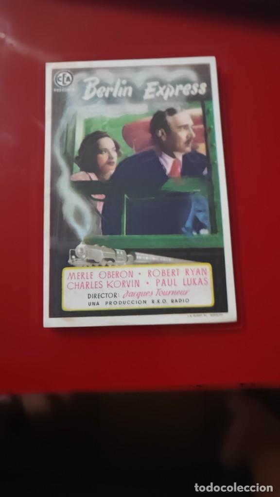  Foglietti di film di film antichi di cinema: folleto de mano BERLIN EXPRESS , Merle Oberon ,