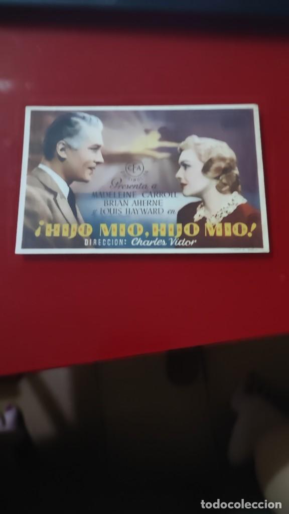  Foglietti di film di film antichi di cinema: folleto de mano HIJO MIO HIJO MIO , madeleine Carroll , 1946