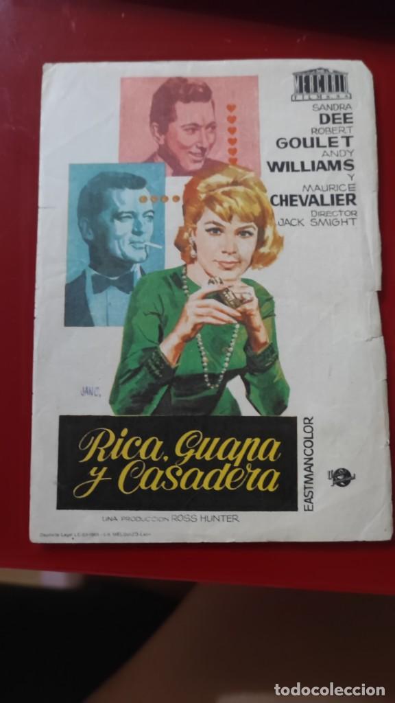 Kino: folleto de mano RICA GUAPA Y CASADA , Sandra Dee ,