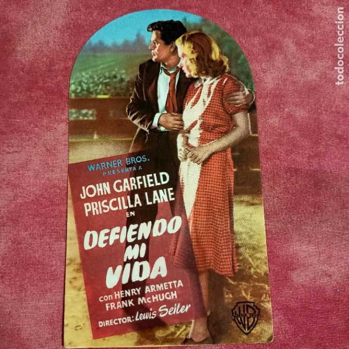 Folhetos de m&atilde;o de filmes antigos de cinema: P4 FOLLETO DEFIENDO MI VIDA CINE YAGO