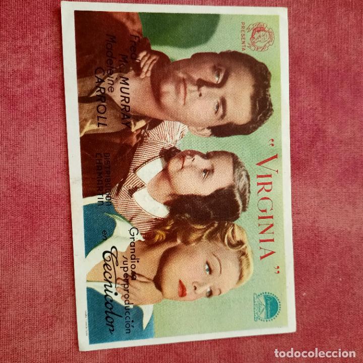  Flyers Publicitaires de films Anciens: P5 folleto VIRGINIA .- FRED Mc MURRAY