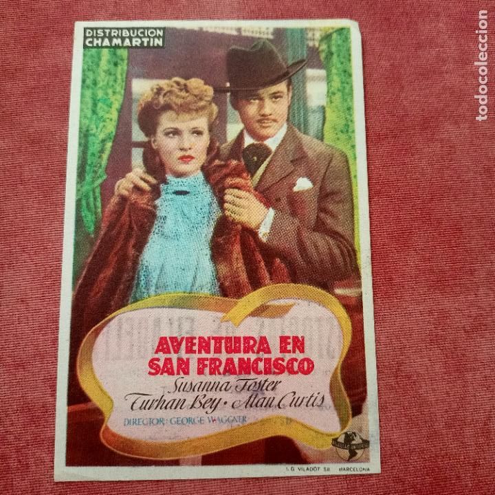 Folhetos de m&atilde;o de filmes antigos de cinema: P5 folleto de mano AVENTURA EN SAN FRANCISCO , Susanna Foster ,