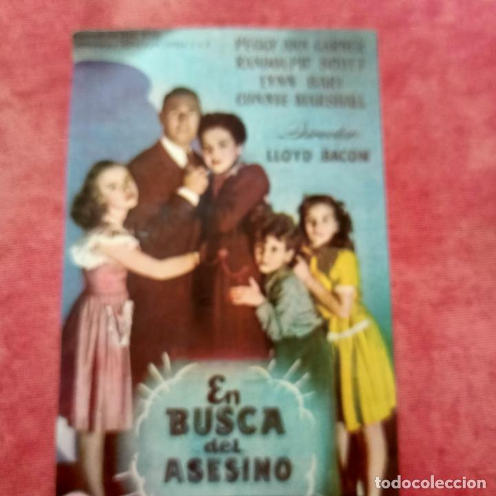 Folhetos de m&atilde;o de filmes antigos de cinema: P5 En busca del asesino. Sencillo de 20Th Century Fox.