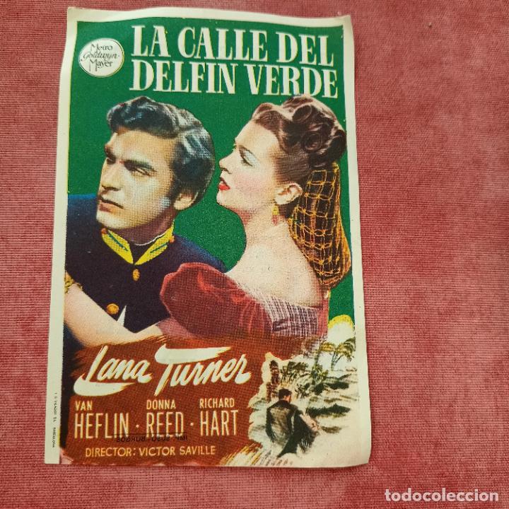 Folhetos de m&atilde;o de filmes antigos de cinema: P6 folleto LA CALLE DEL DELFIN VERDE
