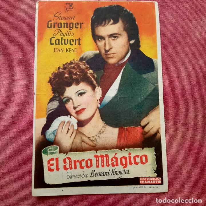  Flyers Publicitaires de films Anciens: P6 PROGRAMA DE CINE FOLLETO DE MANO-EL ARCO MAGICO- A&Ntilde;OS-50 VER FOTOS