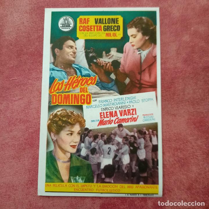  Flyers Publicitaires de films Anciens: P6 FOLLETO DE MANO DE LA PELICULA LOS HEROES DEL DOMINGO