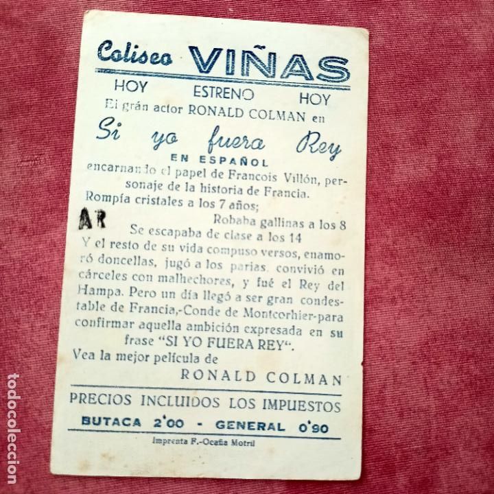 Cine: P7 - PROGRAMA DE CINE - SI YO FUERA REY - RONALD COLMAN, FRANCES DEE - - Foto 2