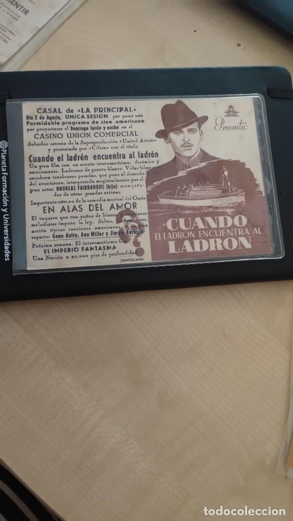  Flyers Publicitaires de films Anciens: folleto de mano CUANDO EL LADRON ENCUENTRA AL LADRON , Valerie Hobson