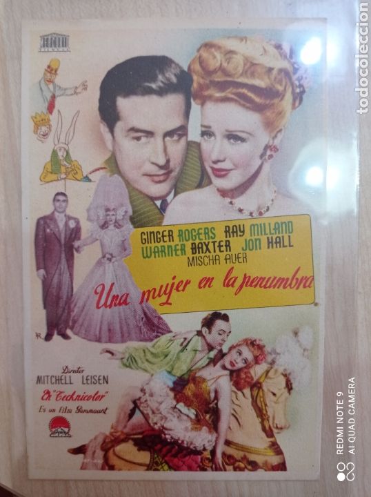 Kino: Folleto de mano UNA MUJER EN LA PENUMBRA Ginger warner