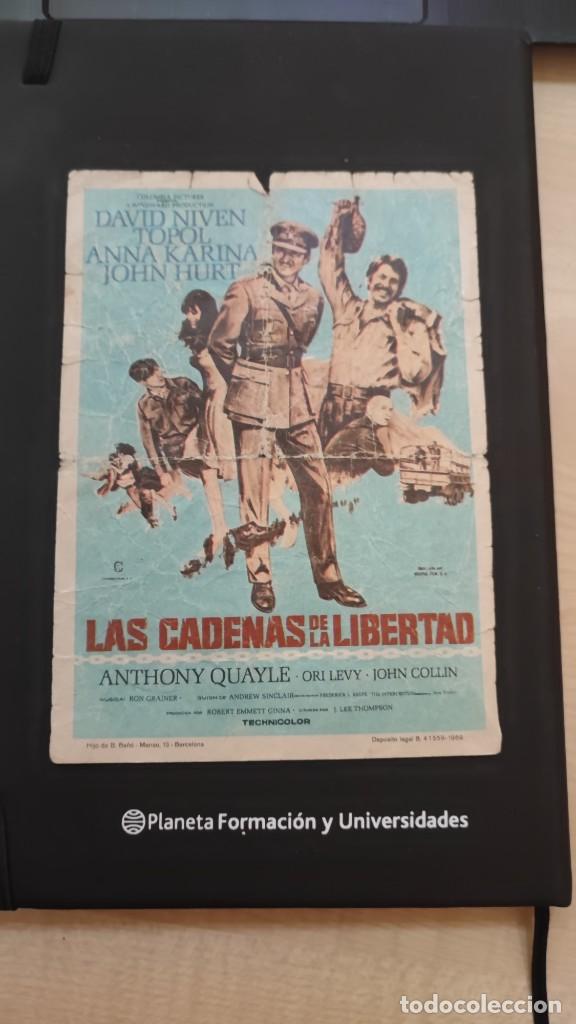 Kino: folleto de mano LAS CADENAS DE LA LIBERTAD , David Niven , 1970