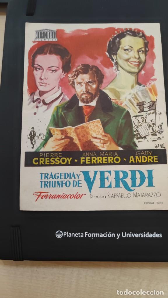 Cine: folleto de mano TRAGEDIA Y TRIUNFO DE VERDI , Pierre Cressoy , 1957