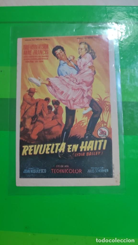  Foglietti di film di film antichi di cinema: folleto de mano REVUELTA EN HAITI , Lydia Bailey ,