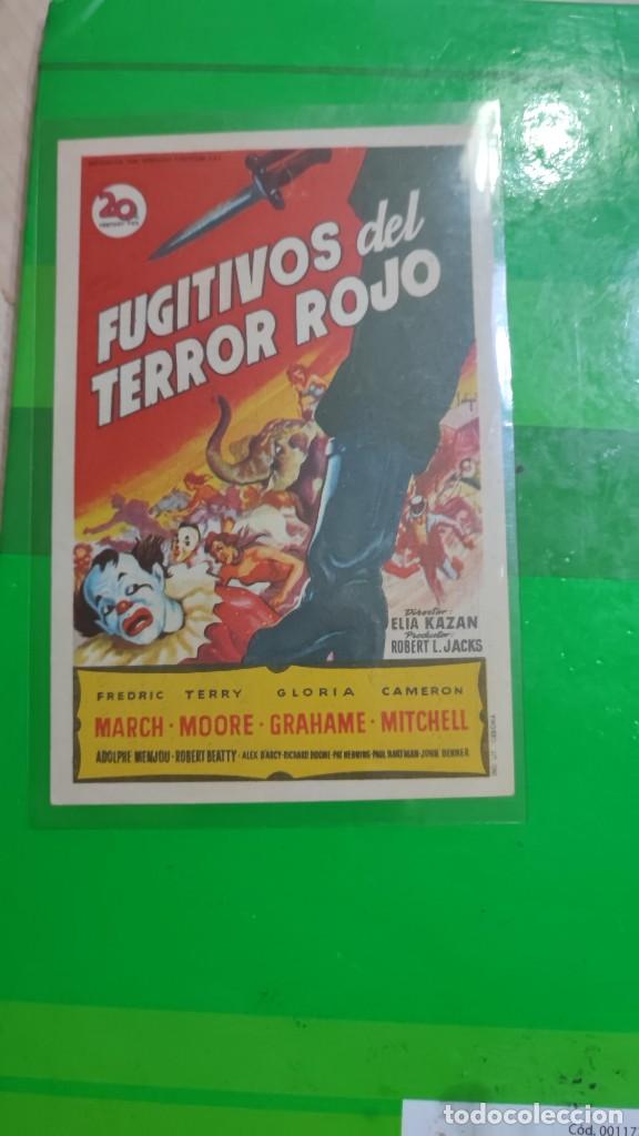Kino: folleto de mano FUGITIVOS DEL TERROR ROJO , Frederic March , 1954
