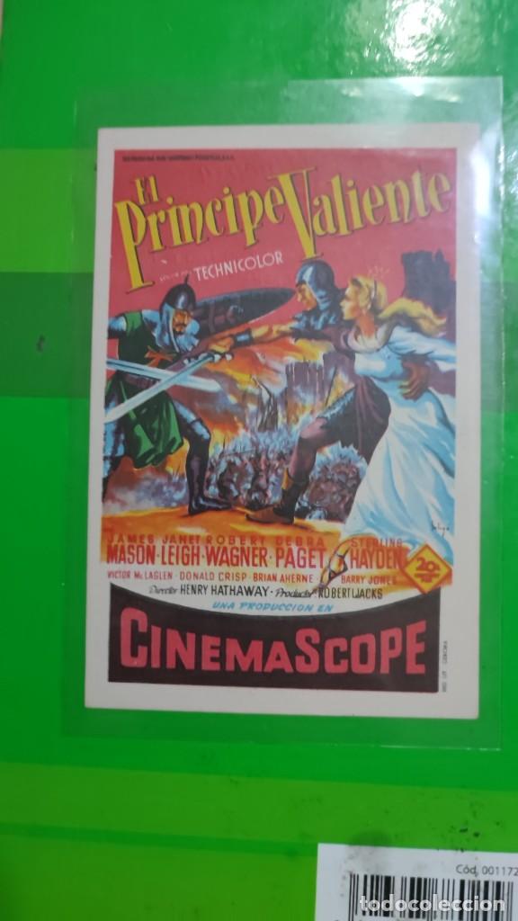 Cinema: ESTAMOS LIQUIDANDO. folleto de mano EL PRINCIPE VALIENTE , james mason , 1957