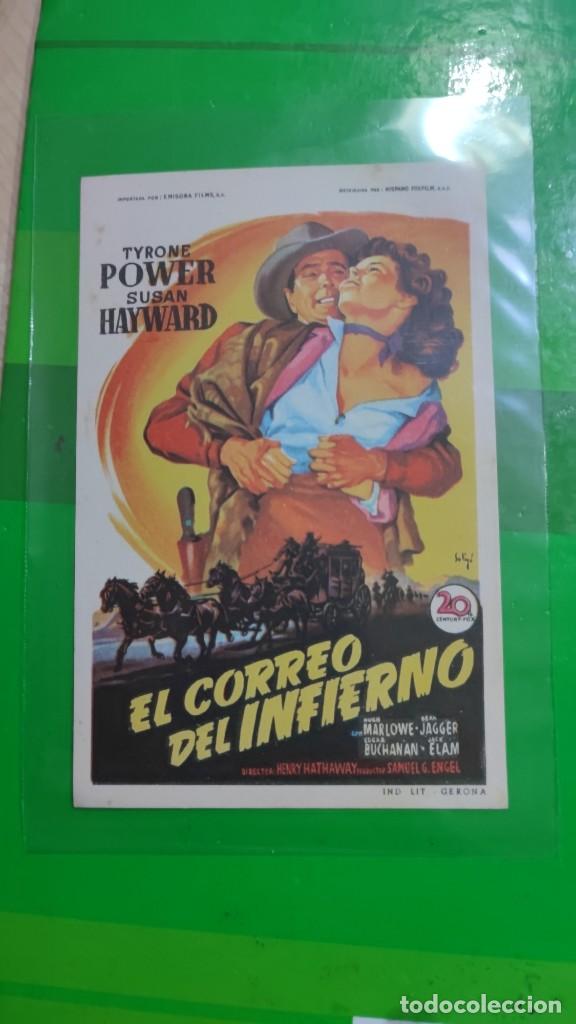 Kino: folleto de mano EL CORREO DEL INFIERNO , Tyrone Power ,