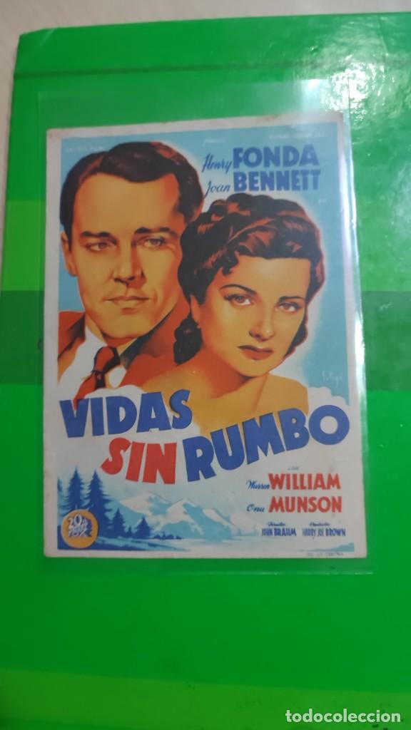 Cine: folleto de mano VIDAS SIN RUMBO , henry Fonda ,