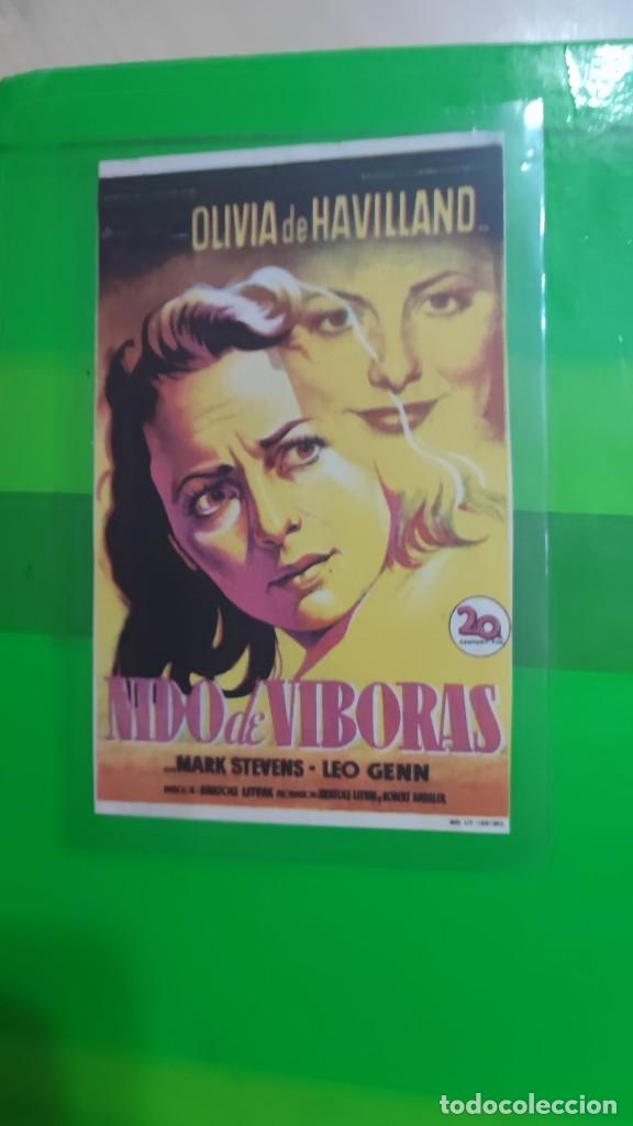 Cine: folleto de mano NIDO DE VIBORAS , Olivia de Havilland , 1950