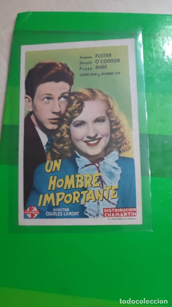 Cine: folleto de mano UN HOMBRE IMPORTANTE , Susanna Foster ,