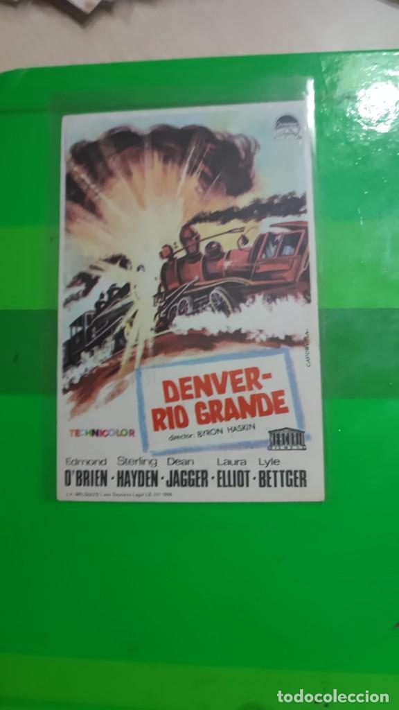 Cine: folleto de mano DENVER RIO GRANDE , Edmond O'brien ,