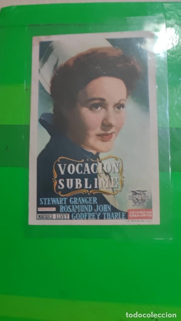Cine: folleto de mano VOCACION SUBLIME , Stewart granger ,
