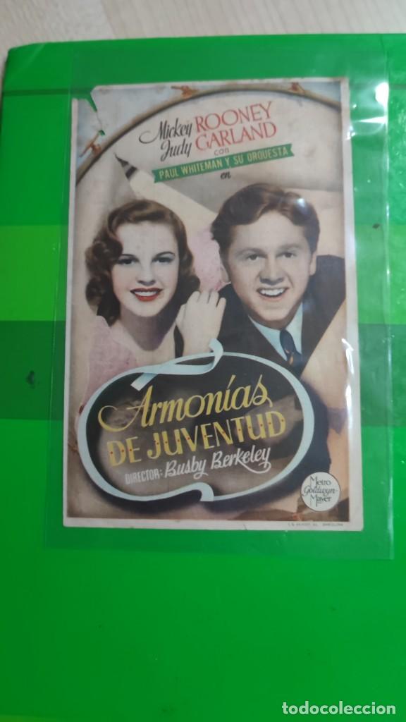 Cine: folleto de mano ARMONIAS DE JUVENTUD , Mickey Rooney , 1944