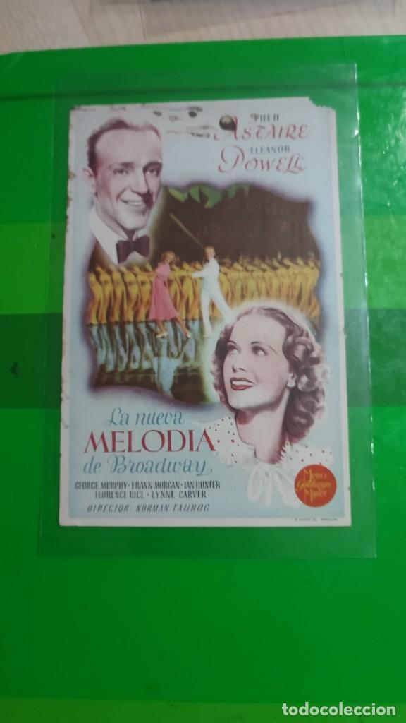 Cine: folleto de mano LA NUEVA MELODIA DE BROADWEY , Fred Astaire ,
