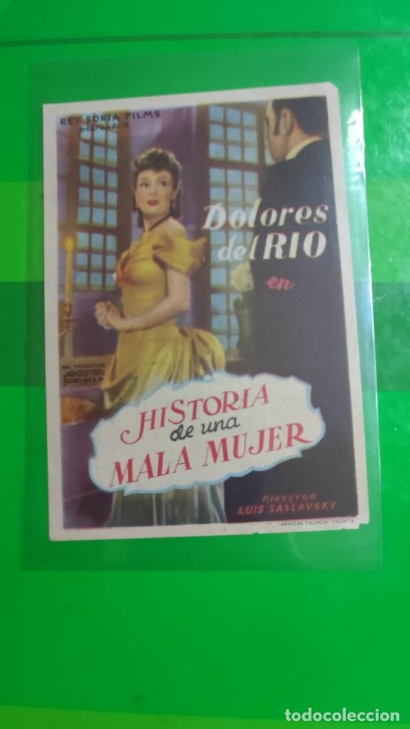 Cine: folleto de mano HISTORIA DE UNA MALA MUJER , Dolores Del Rio , 1950