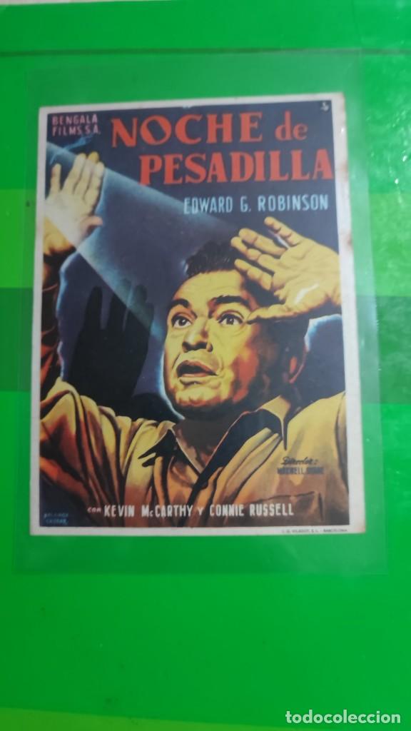 Kino: folleto de mano LA NOCHE DE PESADILLA , Edward G Robinson ,