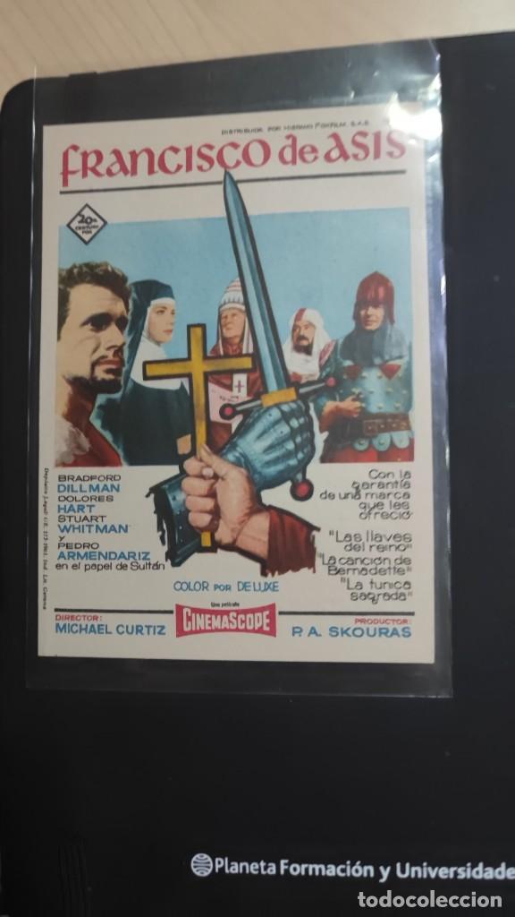 Cine: folleto de mano FRANCISCO DE ASIS , Bradford Dillman , 1966