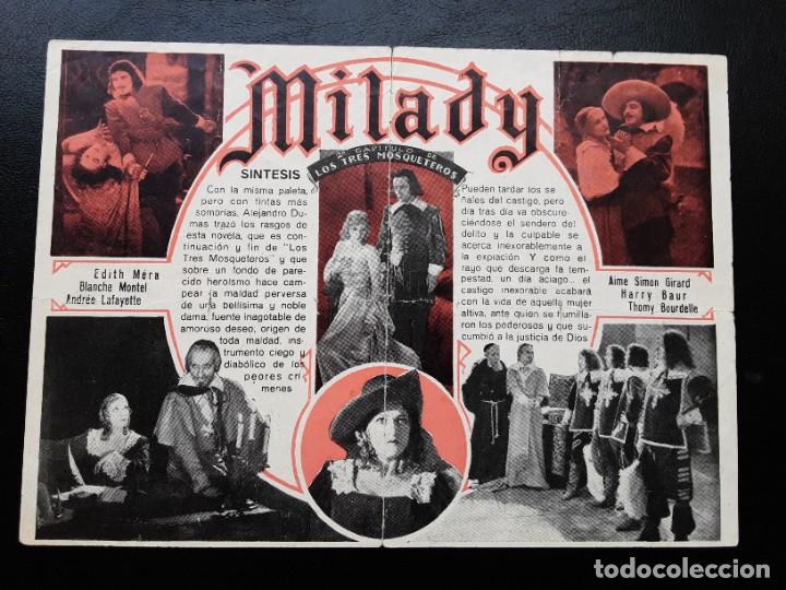 Cine: MILADY, 2⁰ CAPITULO DE LOS TRES MOSQUETEROS, HARRY BAUR - Foto 1