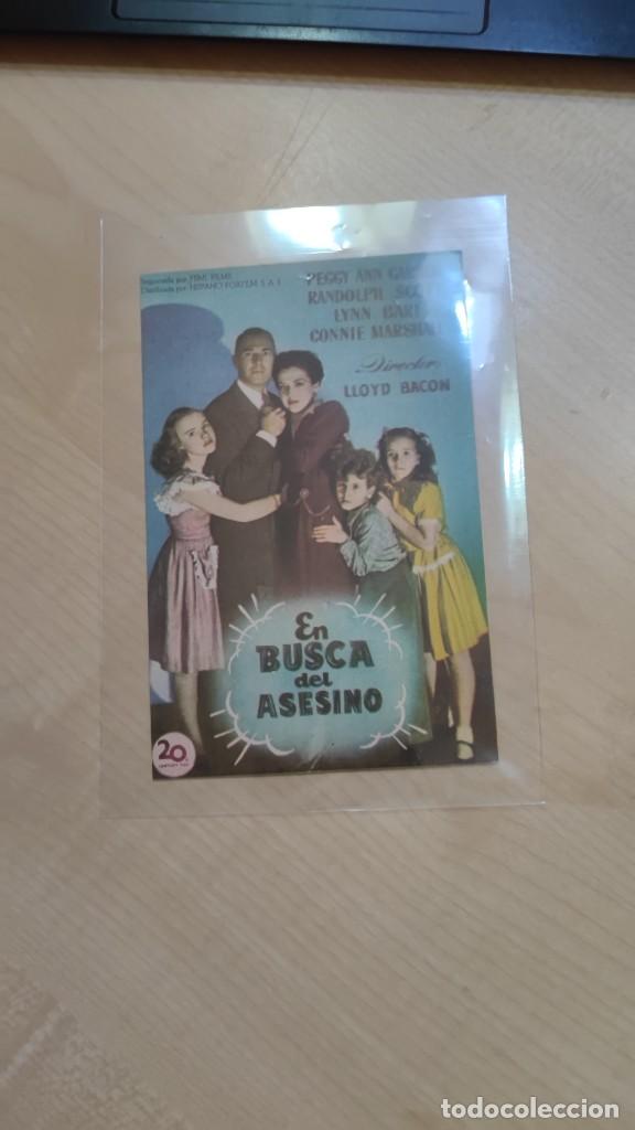 Folhetos de m&atilde;o de filmes antigos de cinema: folleto de mano EN BUSCA DEL ASESINO , Peggy ann Garner ,