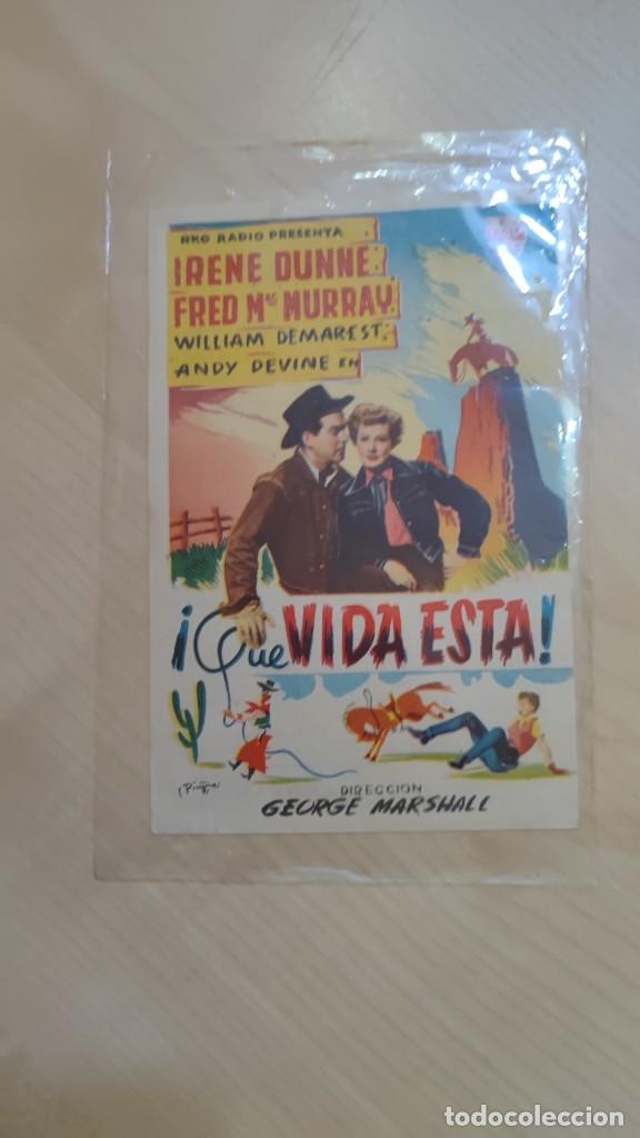 Folhetos de m&atilde;o de filmes antigos de cinema: folleto de mano QUE VIDA ESTA , Irene Dunne , 1952
