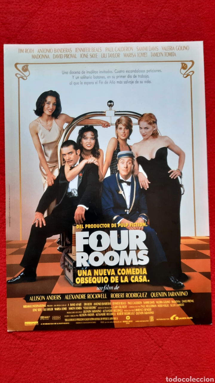 Cine: FLYER PEL&Iacute;CULA &rdquo;FOUR ROOMS&rdquo; - Foto 1