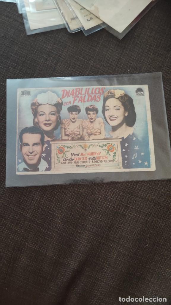 Cine: folleto de mano DIABLILLOS CON FALDAS , Fred macmurray , 1948 REF 138